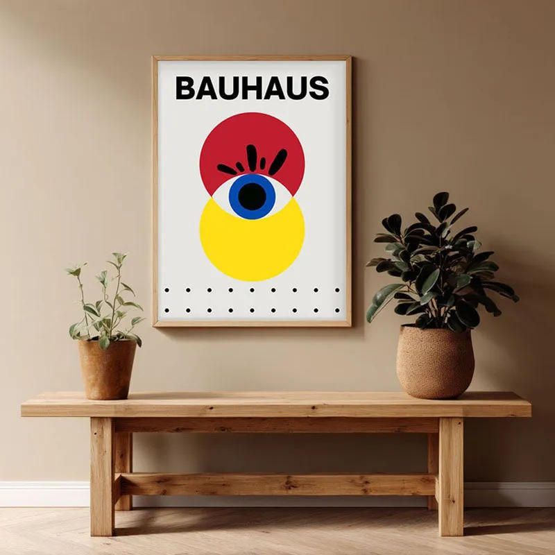 The Eye Archival Canvas Wall Art - Natural Brown Frame media 1