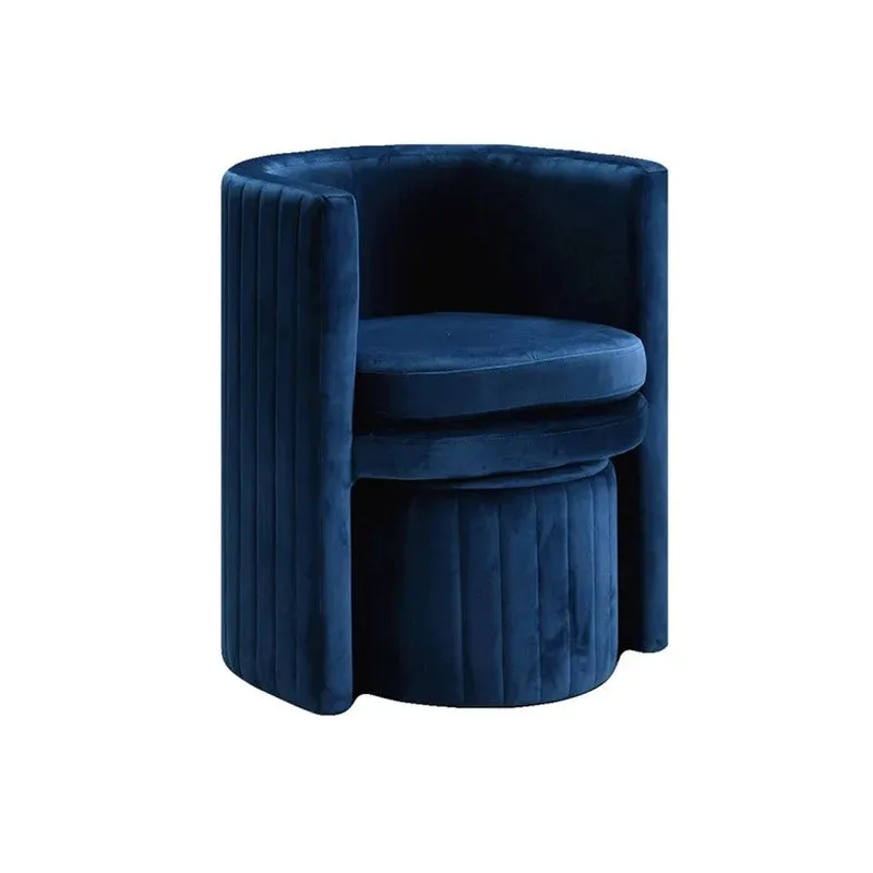 Arvel Neem Wood Accent Chair (Blue) - Two Piece Set media 6
