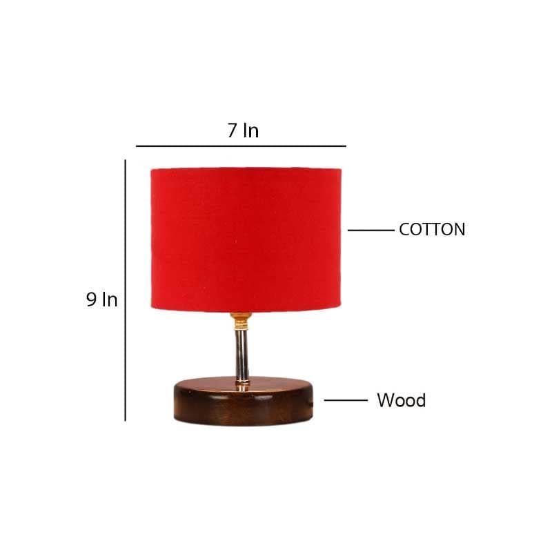 Helios Glow Fabric Table Lamp - Red,Brown media 6