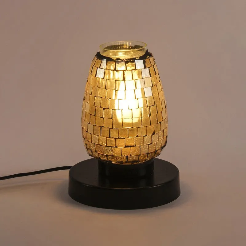Prismlume Mosaic Glass Table Lamp With Wooden Base media 6