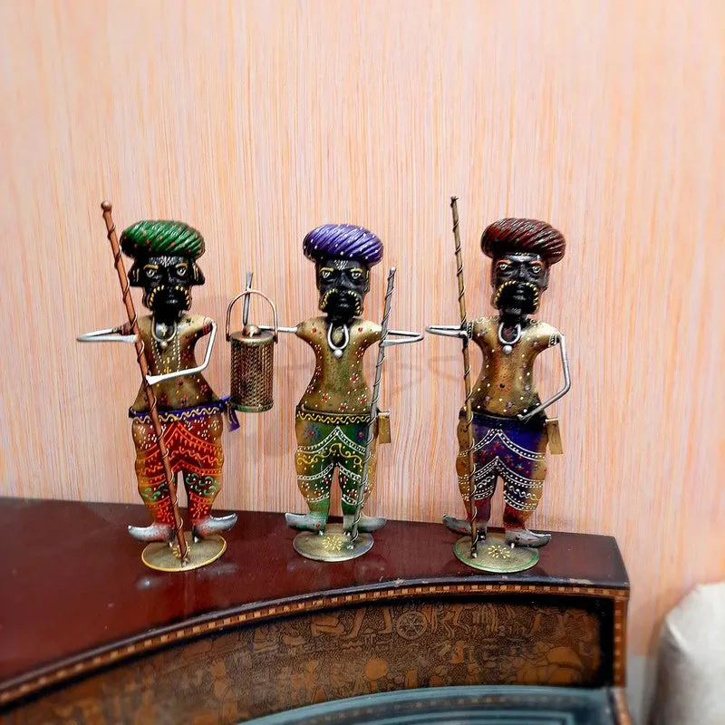 Rajasthani Iron Darbaan Showpieces (Set Of Three) - Set Of Three media 4
