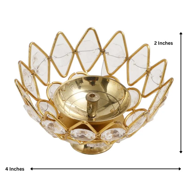 Neelima Crystal Diya (Big) - Set Of Two media 6