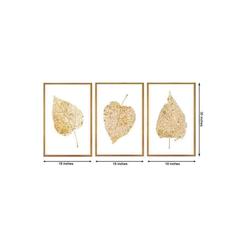 Big Leaf Poly Canvas Wall Art - Set Of Three media 6