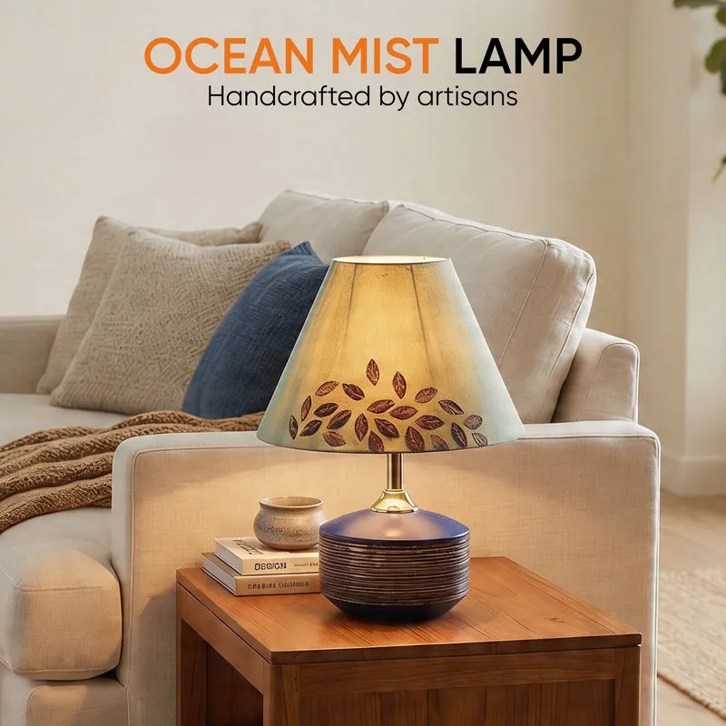 Leaves In Wind Wooden & Terracotta Table Lamp - Multicolor - 10