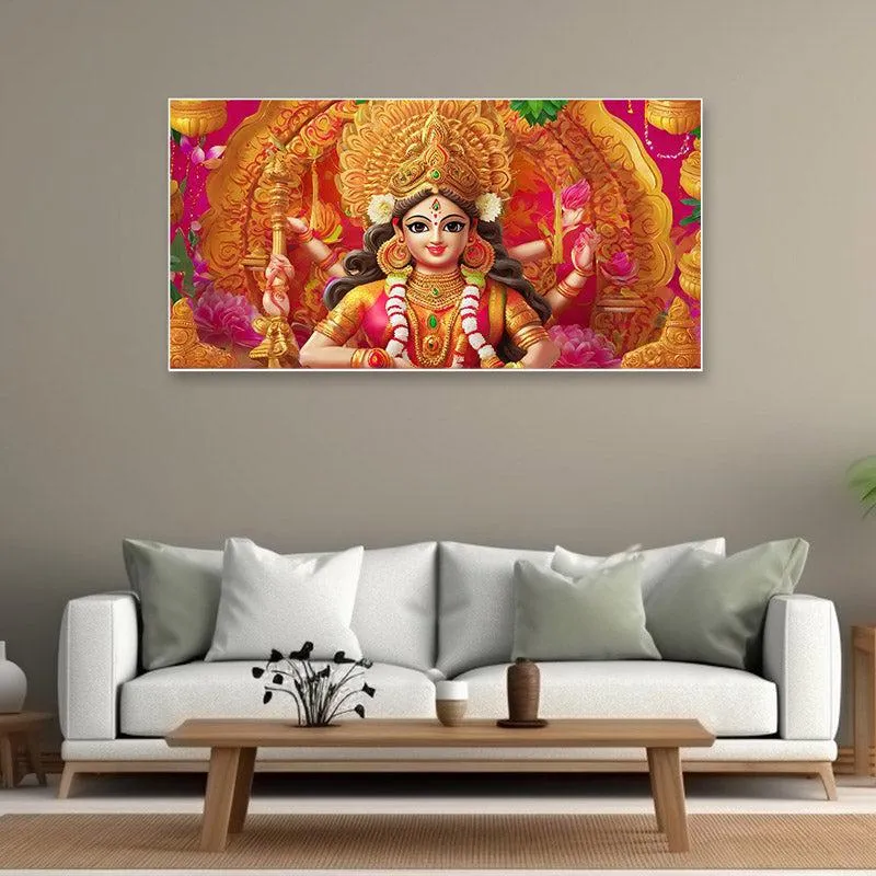 Maata Durga Shakti Wall Painting With Frame media 3