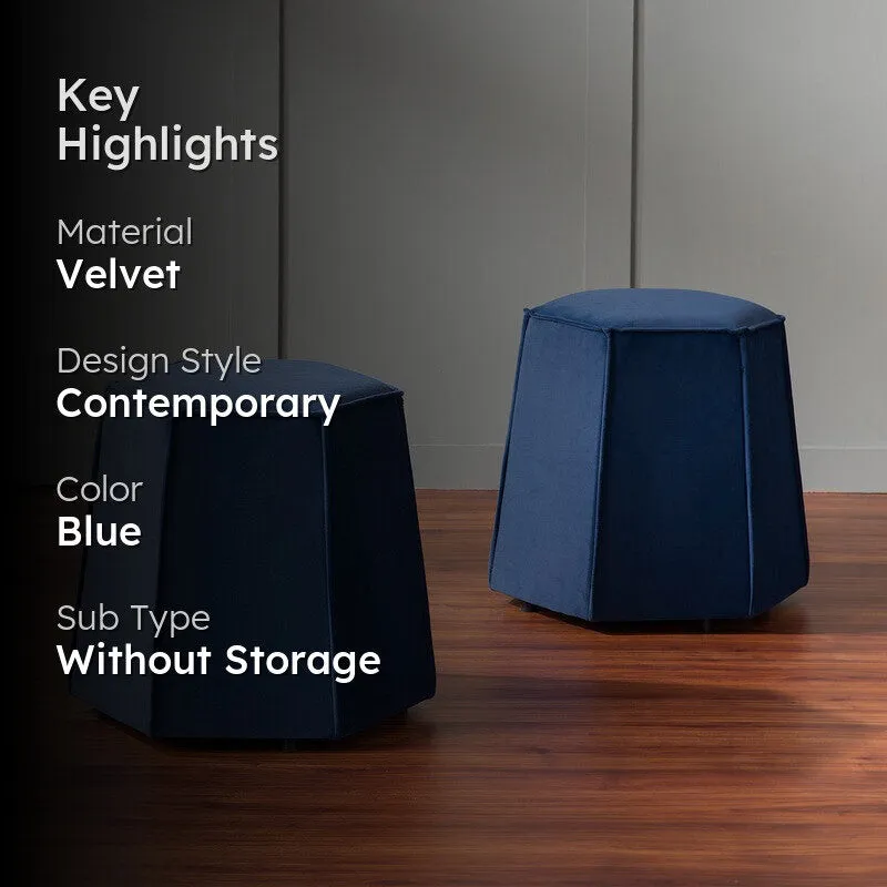 Soft Balance Pouffe (Blue) - Set Of Two media 2