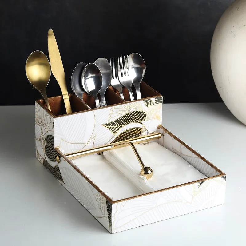 Yurex Wooden Cutlery & Tissue holder media 1