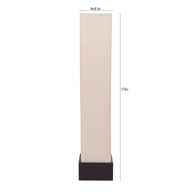 Axiya Wooden Tower Floor Lamp With Jute Shade - White media 5