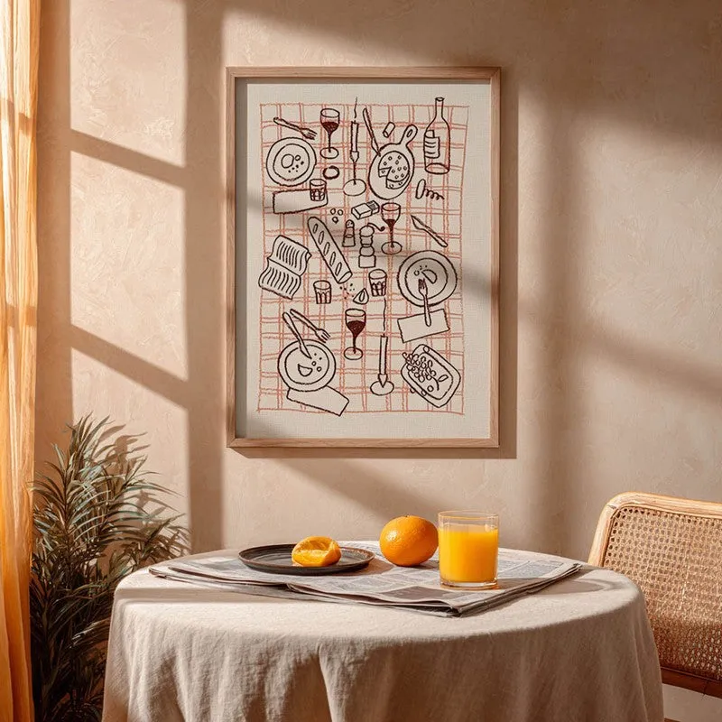 Bistro Bloom Archival Canvas Wall Art - Brown media 5