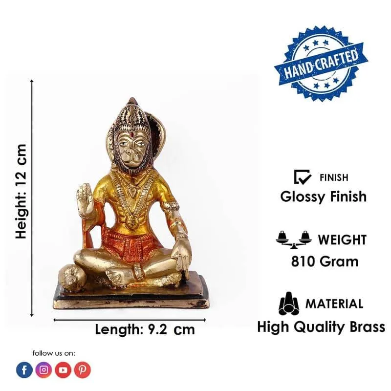 Blessed Hanuman Brass Idol media 5