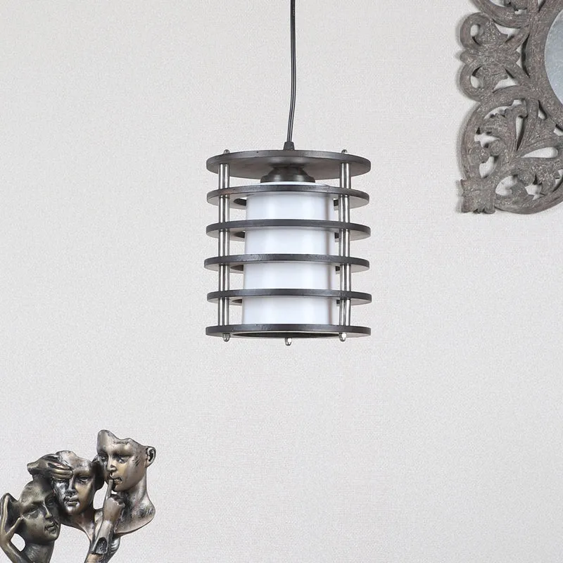 Grylla Wooden Ceiling Lamp - Round media 3
