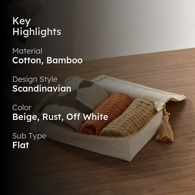 Heritage Bamboo Cotton Hand Towels with Canvas Box - Set Of Three media 2