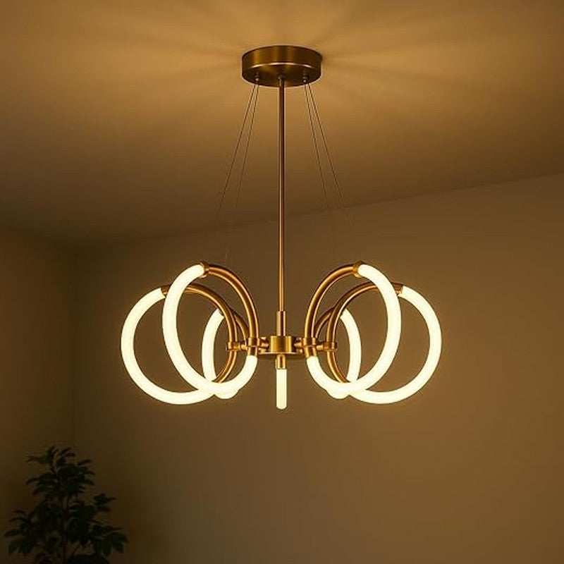 Nova Halo Aluminum Ceiling Lamp - Gold media 4