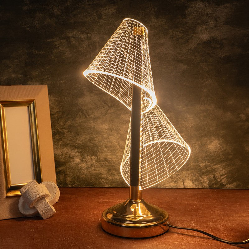 AarviDecor Emerson Accent Fabric Table Lamp - Gold
