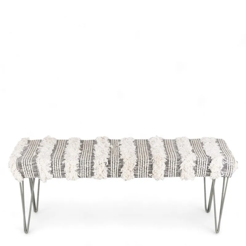 Bravio Sheesham Wooden Bench - Grey media 5