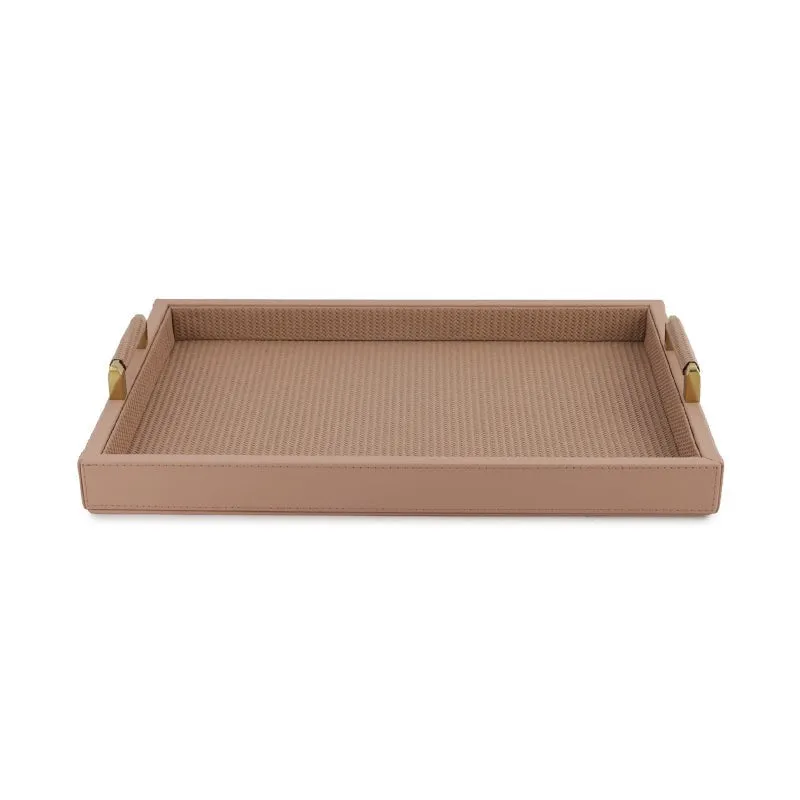 Resho Vegan Leather Serving Tray - Brown media 3