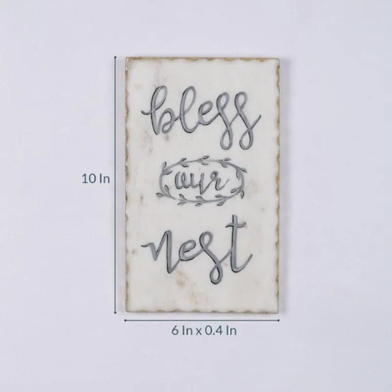Bless Our Nest Hand Painted Marble Wall Accent media 5