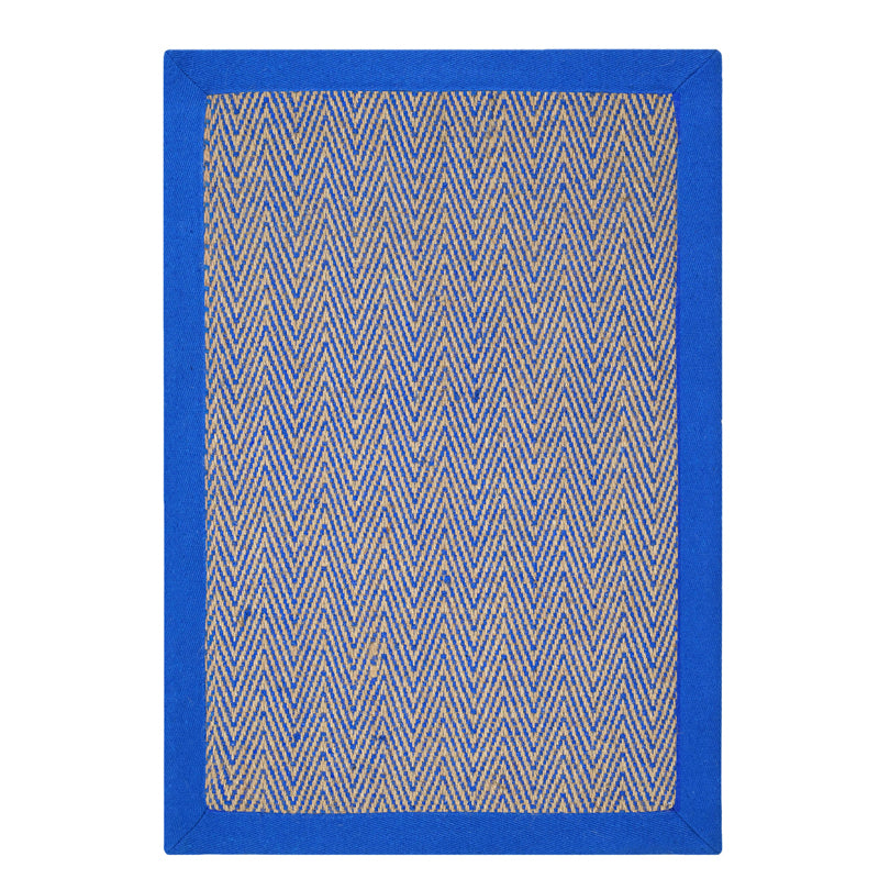 ChevronTread Anti-Slip Jute Door Mats - Blue