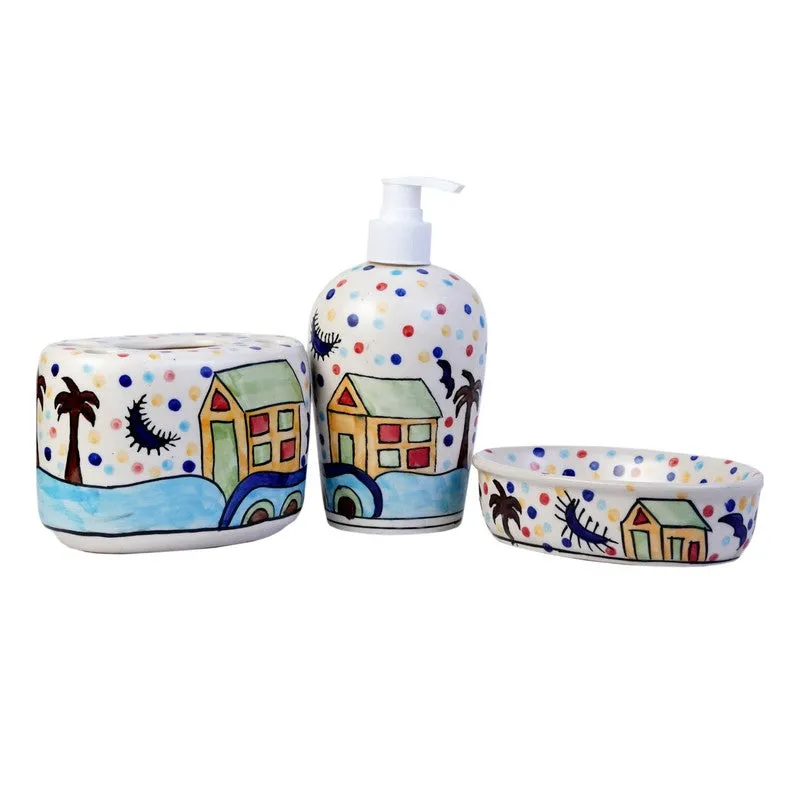 Fresh Nest Ceramic Bathroom Set - Three Piece Set media 4
