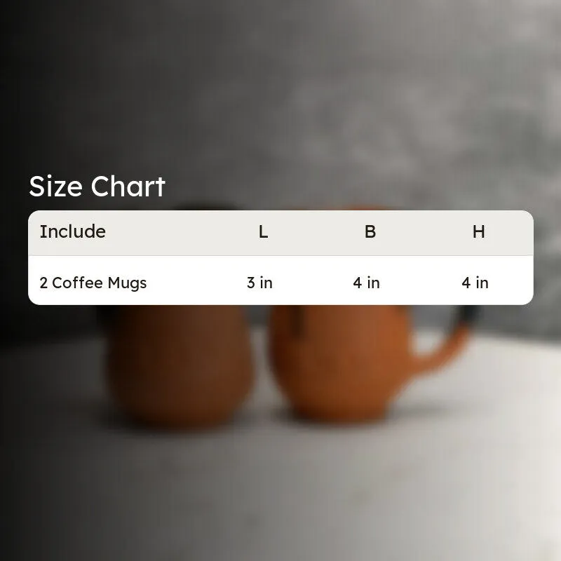 Sculpted Terracotta Coffee Mug (440 mL Each) - Set Of Two media 10