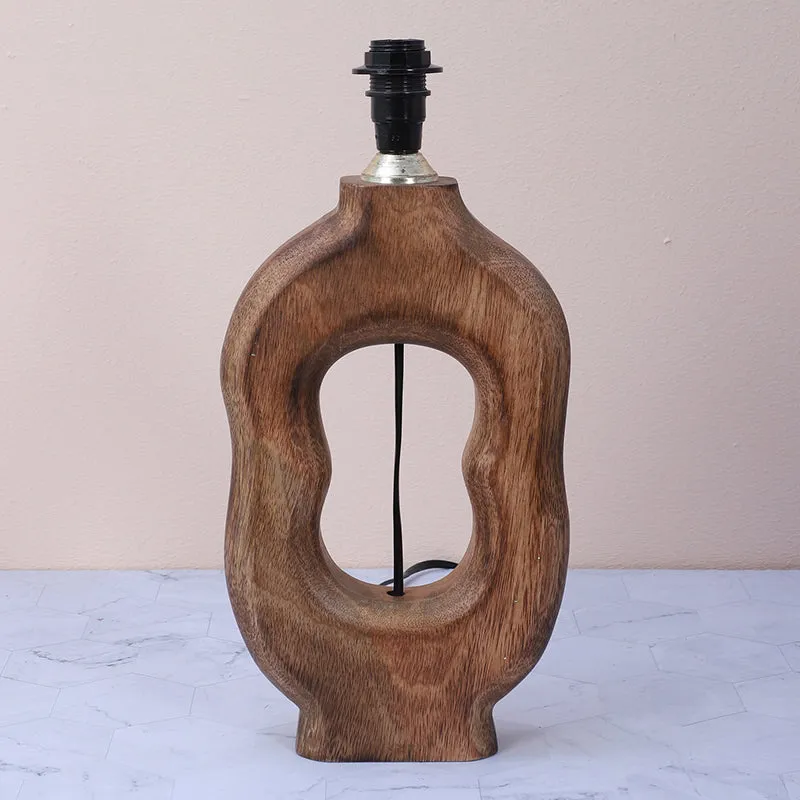 Hikari Hewn Printed Mango Wood Table Lamp - Multicolor media 4
