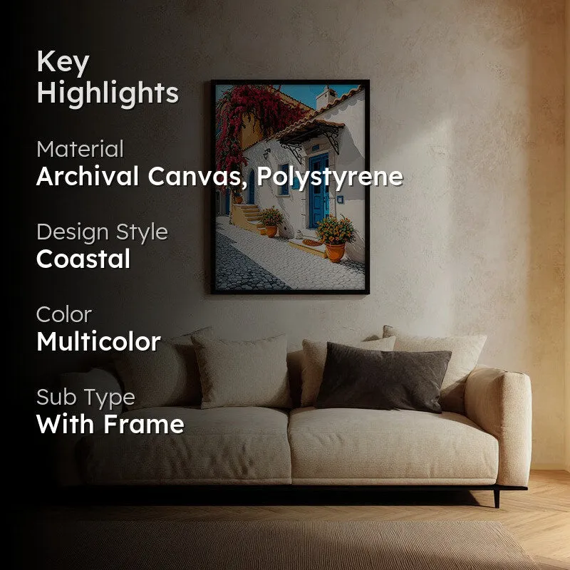 Azureway Canvas Wall Painting - Black Frame media 2