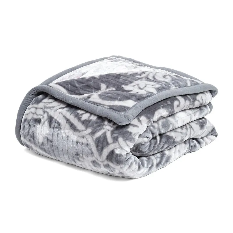 Monte Carlo Floral Harmony Blanket (Blue) - 900 GSM media 5