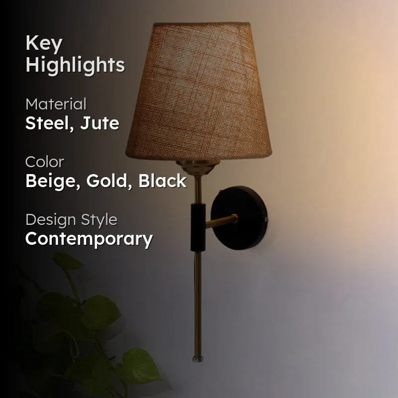 Beryll Jute Wall Lamp - Beige media 2