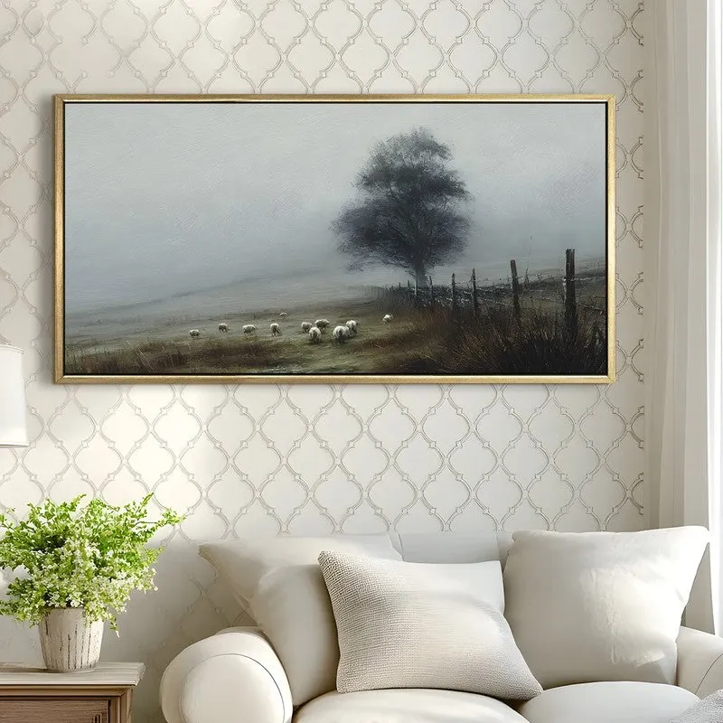 Vintage Foggy Countryside Wall Art media 3