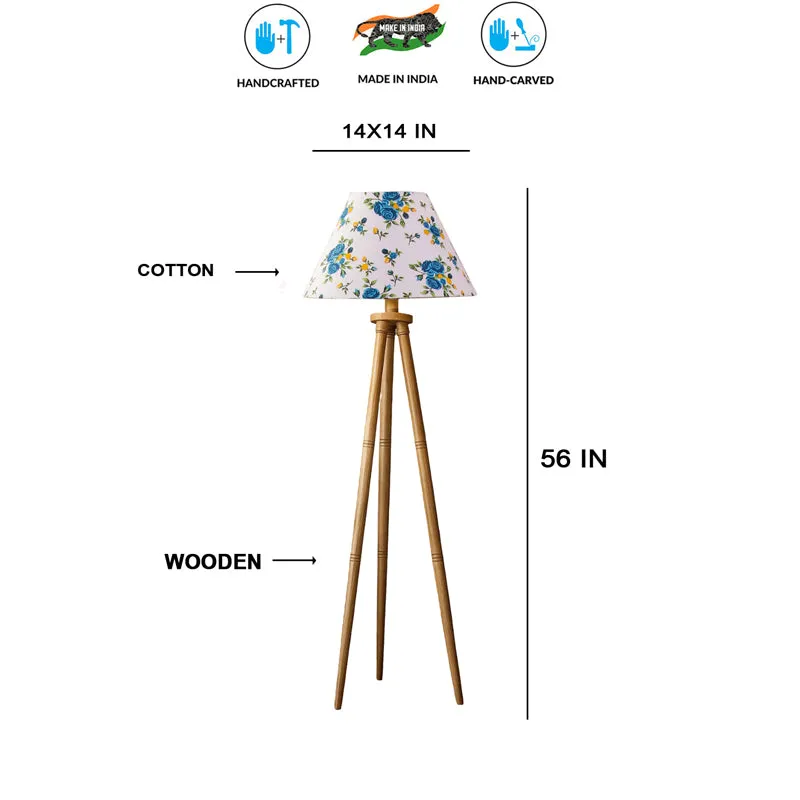 Fleura Cone Tripod Floor Lamp - Blue media 6