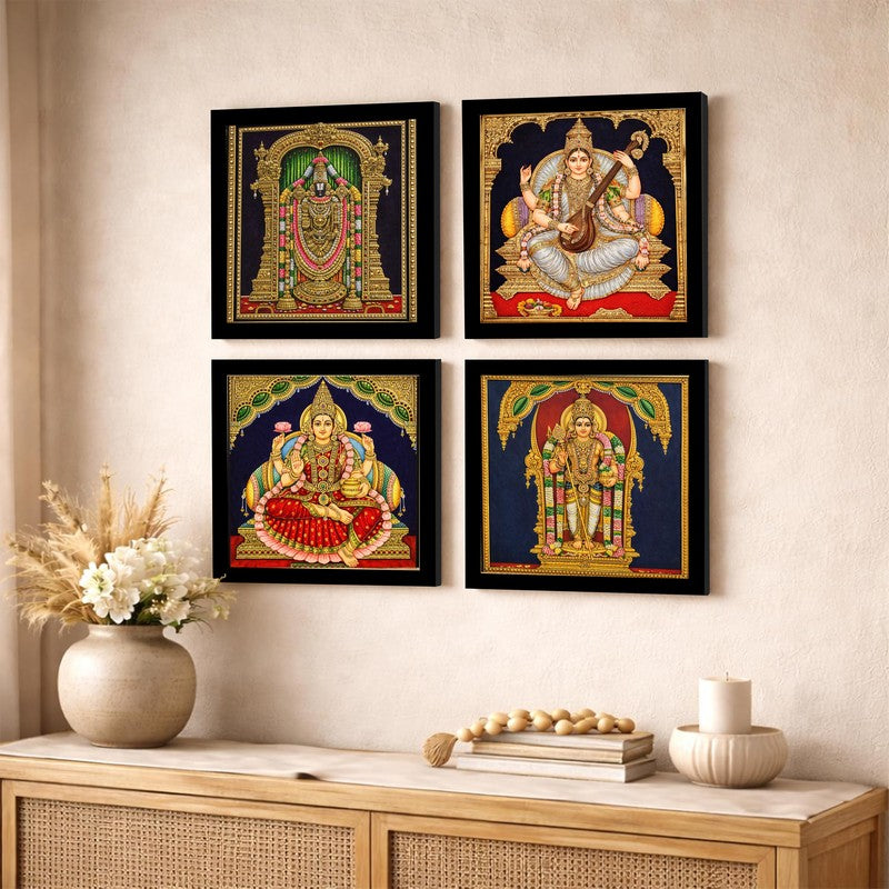 The Golden Pantheon Paper Wall Art - Set Of Four media 4