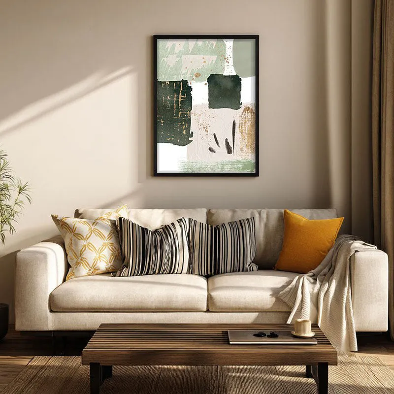 Earth & Sage Framed Canvas Wall Painting media 1