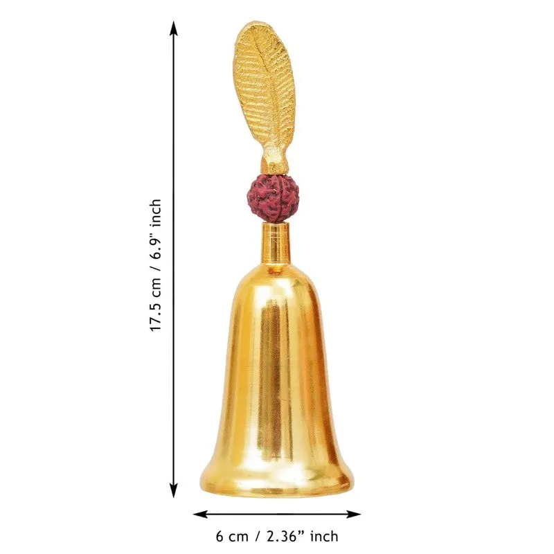 Temple Ritual Aluminium Pooja Bell - Gold media 9