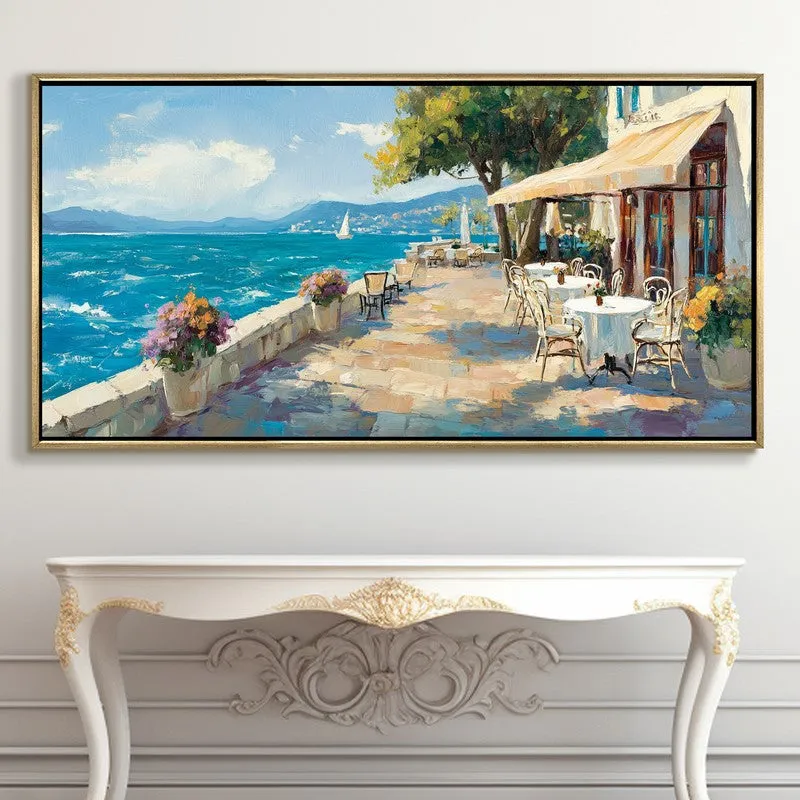 Mediterranean Morning Canvas Wall Painting With Frame media 5