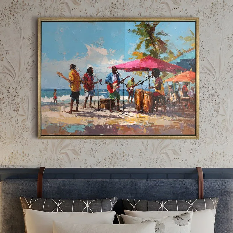 Seaside Groove Canvas Wall Painting With Frame media 5