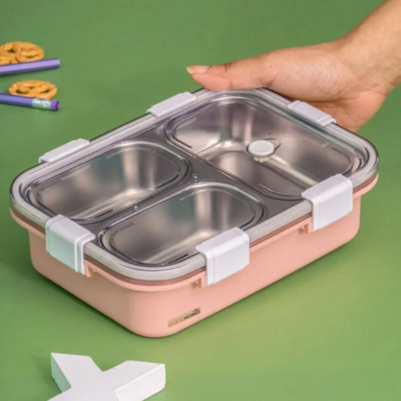 Vivi Kids Lunch Box with Compartments (Pink) - 750 ML media 4