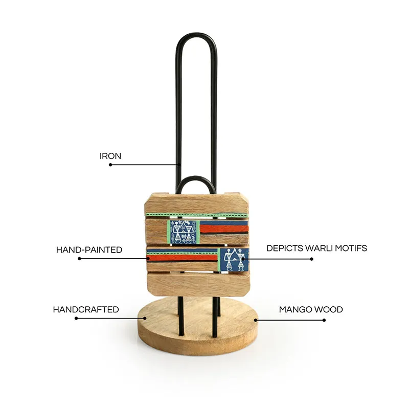Nerthus Mango Wood & Iron Tissue Holder media 6