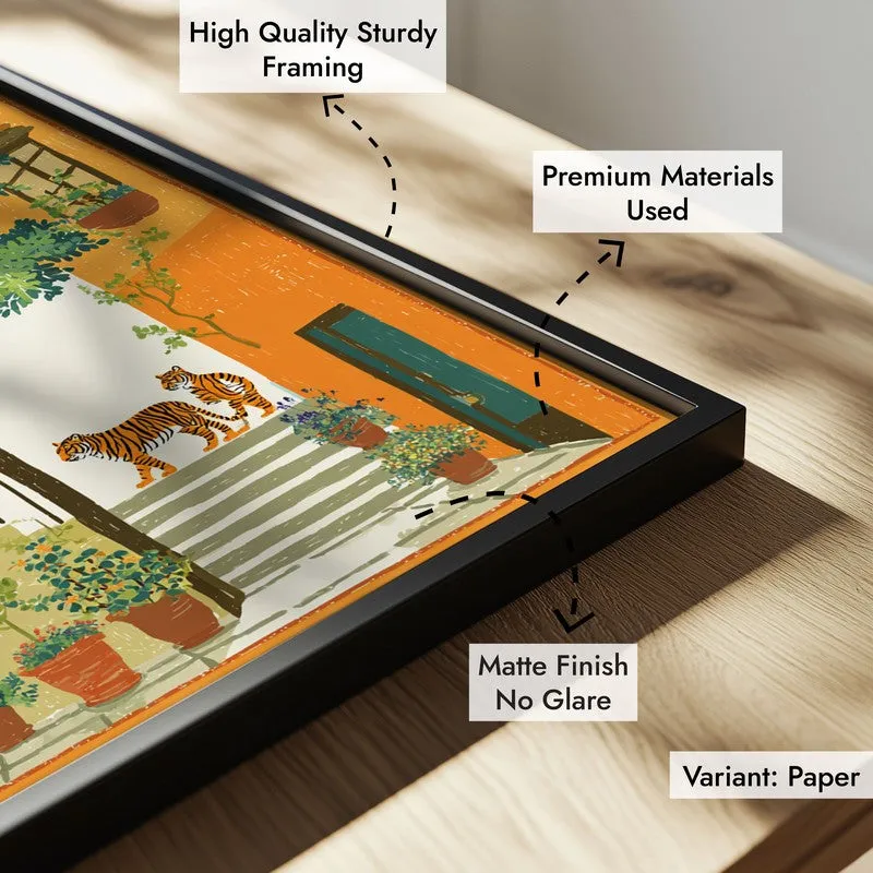 Verdara Courtyard Canvas Wall Painting With Black Frame media 6