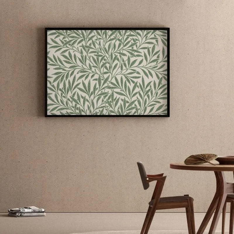 Leafy Mural By William Morris - Black Frame media 1