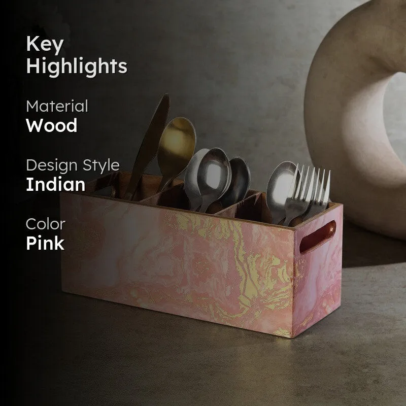 Rosyra Wooden Cutlery Holder media 2