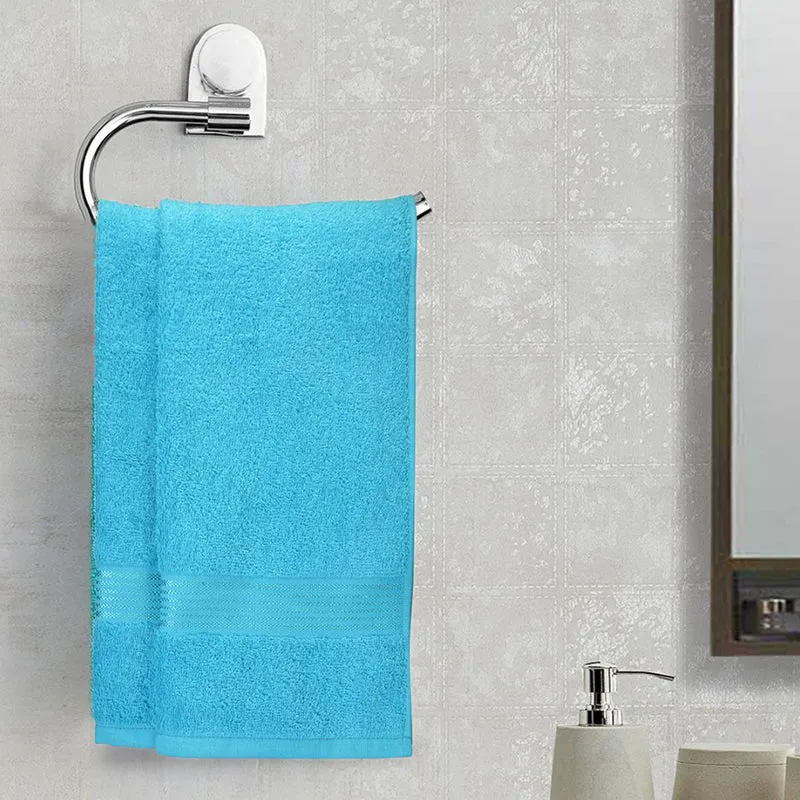 Eva Quick Dry Hand Towel (Blue) - Set Of Two media 1