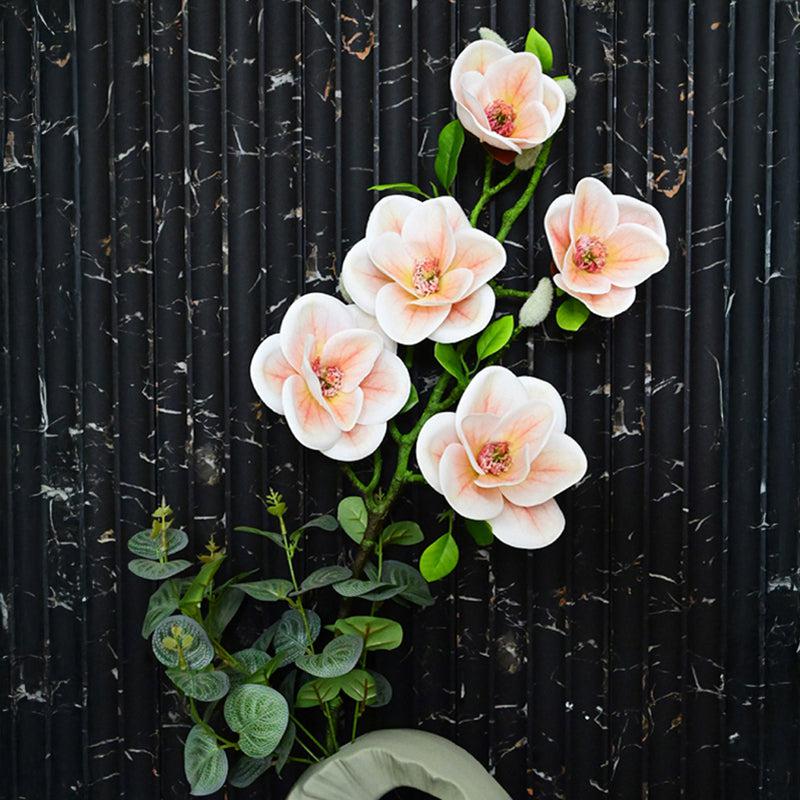 Artificial Decorative Magnolia Flower Stick - Peach media 4