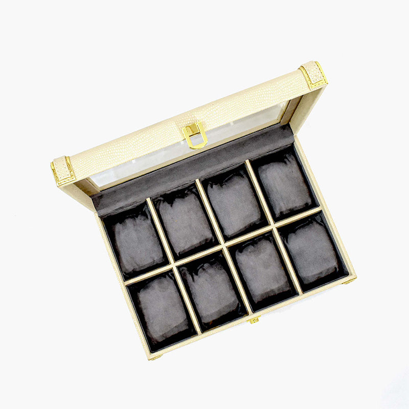 Tisquo II Faux Leather Watch Organizer - Ivory media 5