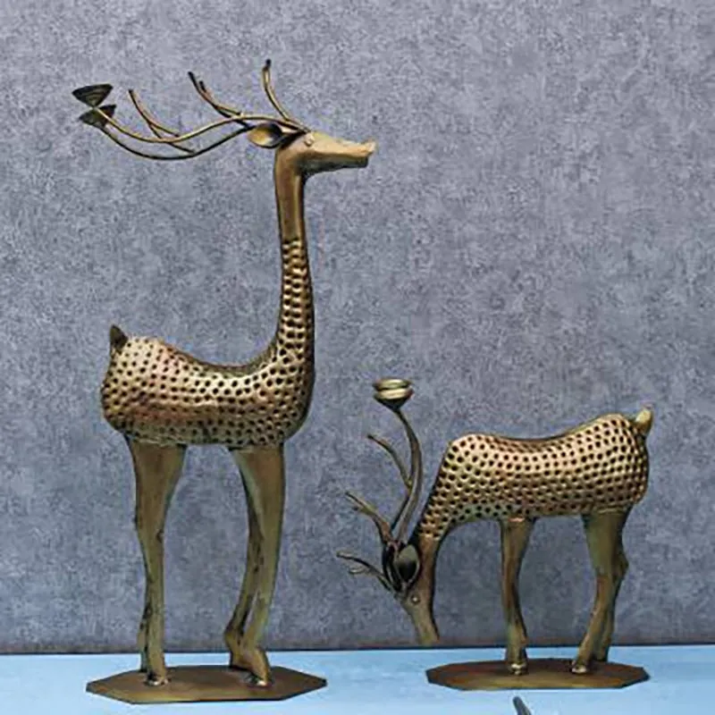 Grazing Stag Tea Light Holder - Set Of Two media 3