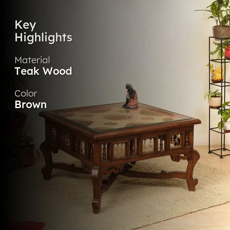 Vaari Teak Wood Center Table media 2