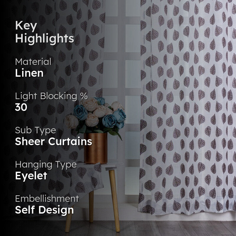 Kivelle Premium Floral Curtain - Set Of Two media 2