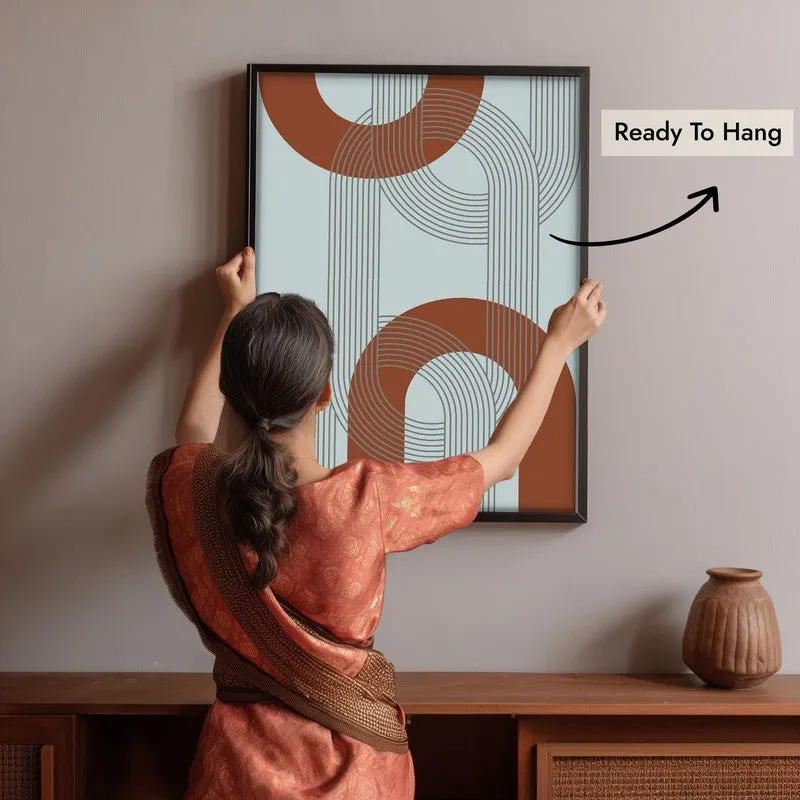 Linear Echo Canvas Wall Painting With Black Frame media 10