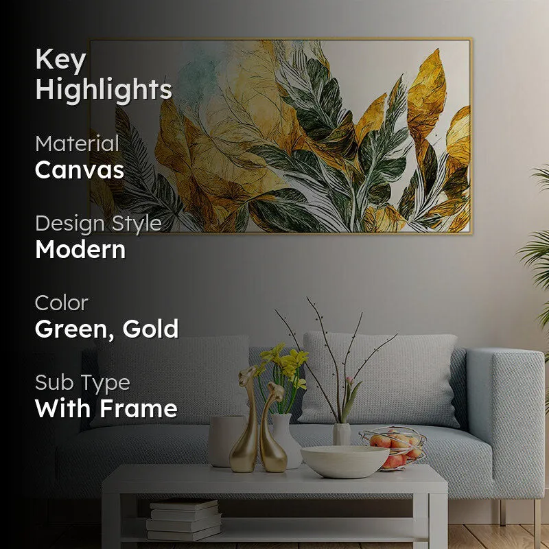 Leaves Of Gold Canvas Wall Painting media 2