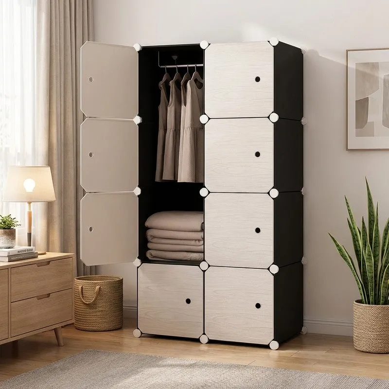 Rioware PureSpace Modular Wardrobe Racks - Beige,Black media 1