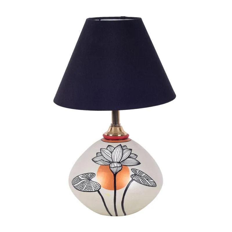 Silver Bloom Terracotta Table Lamp - Multicolor media 4